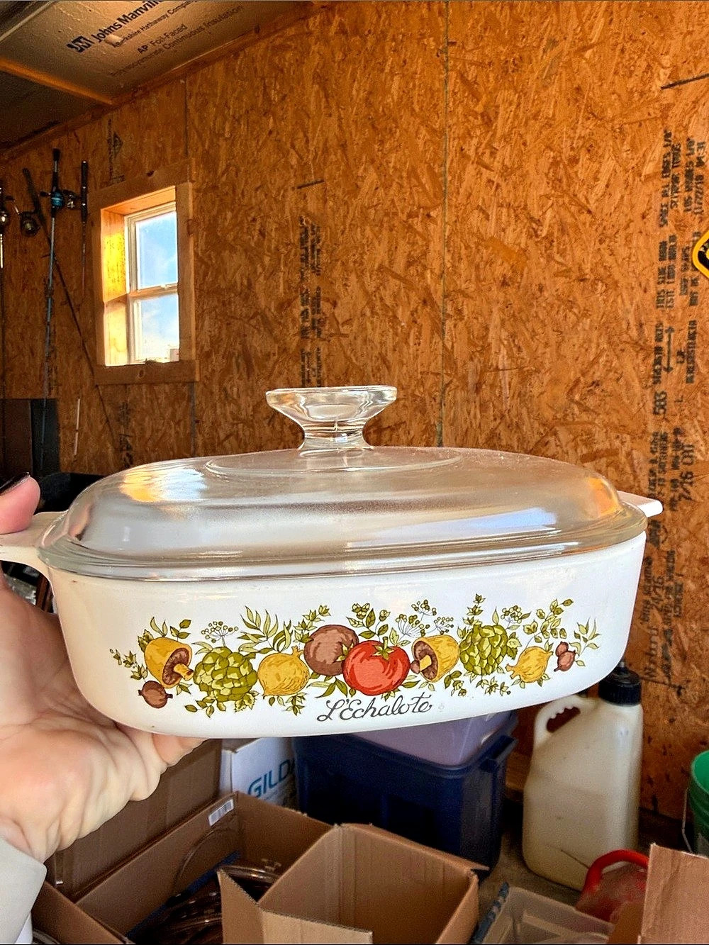 CorningWare A-?-B Floral Casserole Dish